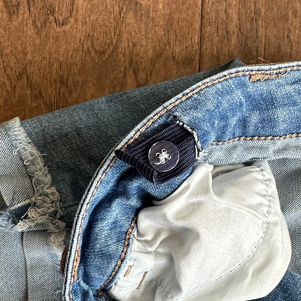 SO Light Blue Distressed Jean Shorts - Picture 5 of 6